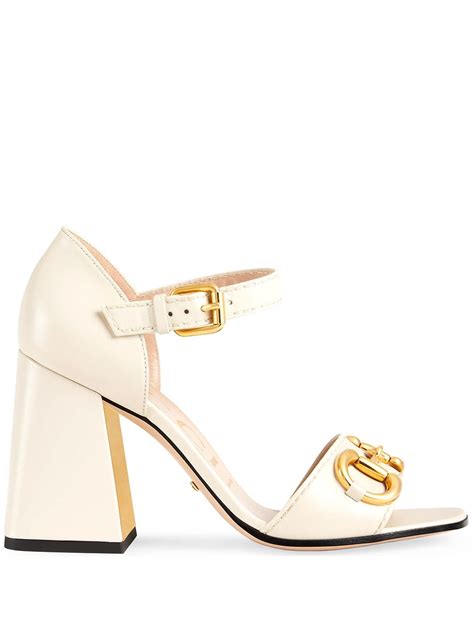 gucci horsebit block heel sandals.